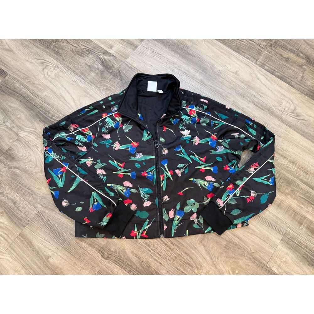 Adidas Women's Cropped Track Jacket Bellista Size L - Picture 6 of 6